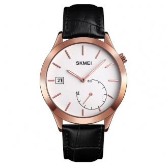 Чоловічий кварцовий годинник Skmei 1581 Prestige Чорний