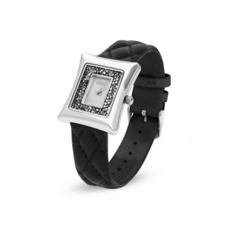 Жіночий годинник Spark Cardo 3x3 см зі Swarovski Чорний Білий (ZCR30CHR)