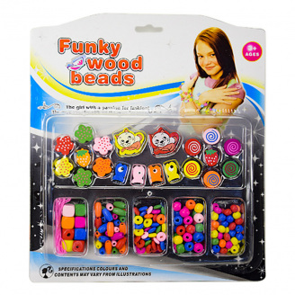 Набор для творчества Бисер A-Toys TX1134 деревянные бусины Вид 2