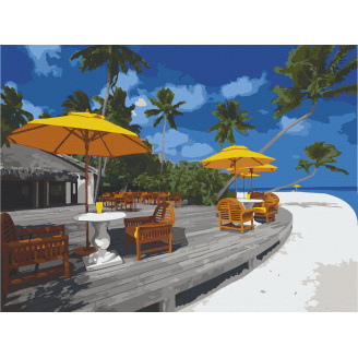 Картина за номерами Art Craft Перлинний пляж. Бора-Бора 40х50 см 10561-AC
