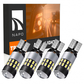 Комплект світлодіодних ламп для вантажівок Napo Truck T10-3014-30smd W5W T10 24V 4 шт Білий (2495422706)