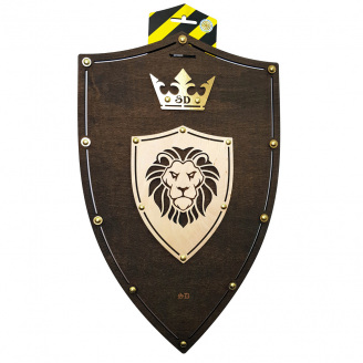 Сувенірний дерев'яний щит Лев Венге Сувенір-Декор Lion 47х30 см