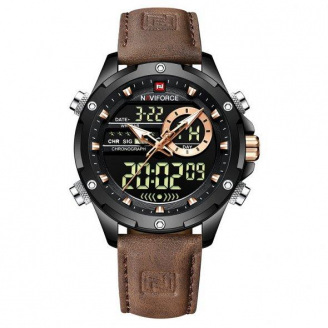Тактичний водостійкий кварцовий годинник NaviForce Pride black