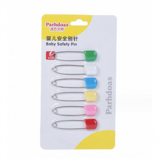 Дитячі безпечні шпильки Смайл KiDaDndy Multicolor 6 шт
