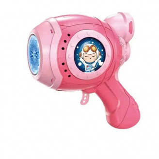 Іграшковий дитячий пістолет який генерує бульбашки Dino Bubble Gun рожевий (AUAU07)
