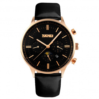 Годинник Skmei 9117 Gold Case Black Dail BOX (9117BOXGBK)