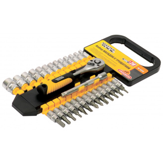 Набір торцевих насадок MASTERTOOL PROFI CrV 1/4