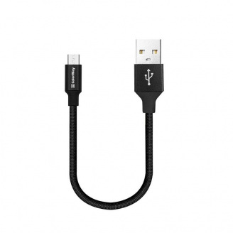 Кабель ColorWay USB/micro USB M/M 2.4А 0.25м Black CW-CBUM048-BK