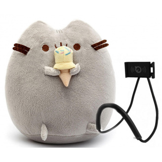 М'яка іграшка кіт з морозивом ST Pusheen cat Сірий + подарунок (vol-1044)