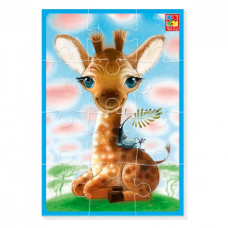 М'які пазли Vladi Toys VT1103-94 Малюк зможе Жираф 12 елементів Різнокольоровий (57183)