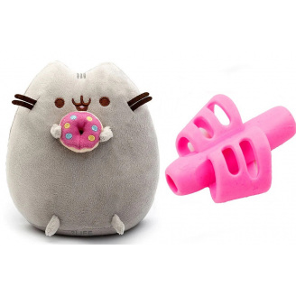 Насадка для корекції письма Рожевий та М'яка іграшка Pusheen cat (vol-1755)