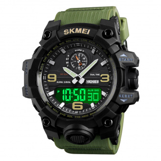 Годинник наручний чоловічий Skmei 1586 Army Green 1586AG (17157-hbr)