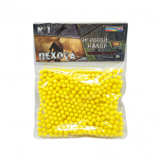 Пластикові кульки для дитячої зброї Colorplast 1-153 6 мм 500 шт Жовтий