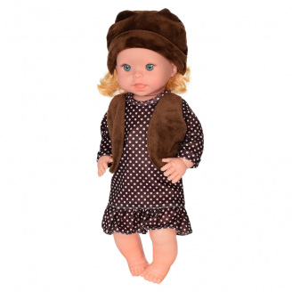 Детская кукла Яринка Bambi M 5602 на аинском языке Коричневое платье