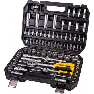 Набір ключів та насадок торцевих MASTERTOOL CrV 1/4
