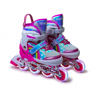 Розсувні ролики Scale Sports 34-37 Rainbow Pink (1247418241)