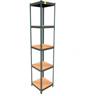 Металевий стелаж Emby Light Series 2400х450x450 мм 5 полиць ДСП до 100 кг