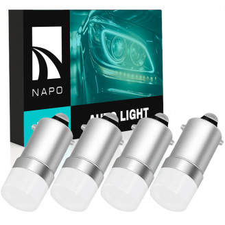 Комплект світлодіодних ламп Napo LED BA9S-3030-1smd T4W Ba9s 4 шт Білий (1175041158)