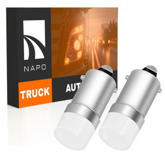Комплект світлодіодних ламп для вантажівок Napo Truck BA9S-3030-1smd 24V T4W Ba9s 2 шт Білий (2540025159)