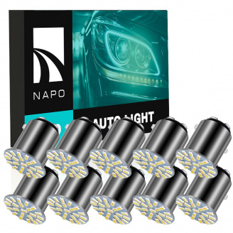 Комплект світлодіодних ламп Napo LED 1157-3014-22smd P21/5W 1157 BAU15S 10 шт Білий (2522244494)
