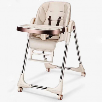 Детский стульчик-шезлонг для кормления IBS 2 в 1 94х56х70 см Beige (IBS-330-1)