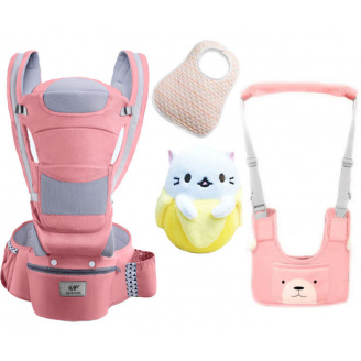 Хипсит эрго-рюкзак кенгуру переноска Baby Carrier 6 в 1 и игрушка Пушин кот Банан (vol-1909)