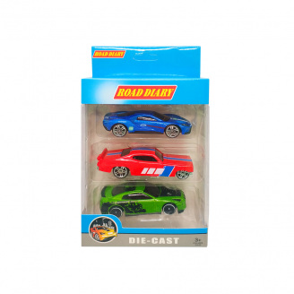 Набор металлических машинок A-Toys 699-03S в коробке 3шт Вид 2