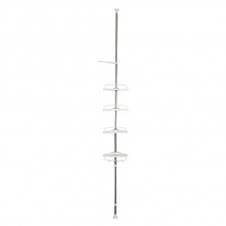 Стойка с полками для ванной комнаты Multi Corner Shelf угловая 3.2 м White (3_01686)