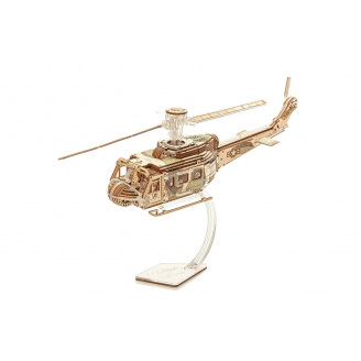 Механический конструктор Veter Models Valkyrja 3D головоломка Валькирия Вертолёт времен Вьетнамской войны 421 деталей Коричневый