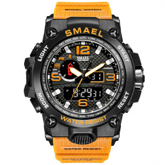 Часы наручные мужские Smael 1545D Orange (15162-hbr)