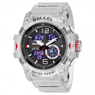 Часы наручные Smael 8007 Transparent White (15169-hbr)