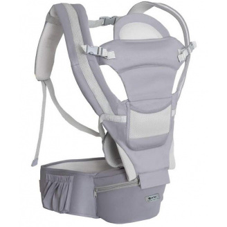 Хипсит эрго-рюкзак кенгуру переноска Baby Carrier 20 кг 6 в 1 Серый (vol-9711)