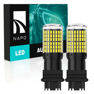Комплект світлодіодних ламп Napo LED 3157-3014-144smd P27/7W T25 3157 2 шт Білий (2519774700)