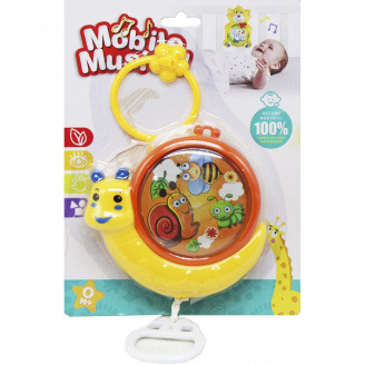 Погремушка музыкальная на кроватку Улитка MIC (7705)