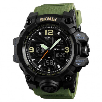Часы наручные мужские Skmei 1155 Army Green, 1155BAG (12279-hbr)
