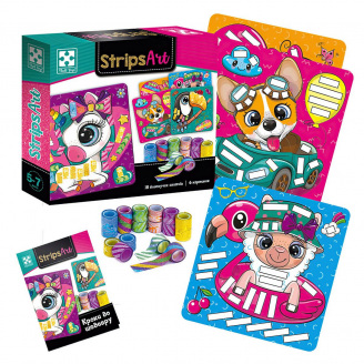 Набор для творчества Strips Art Счастливые мордочки укр Vladi Toys (VT4433-13)