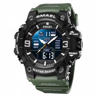 Часы наручные мужские Smael 8049 Army Green (15167-hbr)