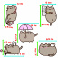 Комплект 2Life М'яка іграшка Pusheen cat 12х15 см та Набір 5 шт багаторазових наклейок v-12317 Каменка-Днепровская