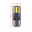 Комплект світлодіодних ламп Napo LED T10-7020-2smd W5W T10 4 шт Білий (2470574145) Хмельницький