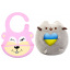 Комплект S&T М'яка іграшка Pusheen cat та слинявчик 3Д Білка (vol-10576) Фастів