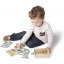 Дерев'яний пазл 4 в 1 у коробці Melissa&Doug "Машини" 12х4 елементів 12х16 см MD4791 Хмельник