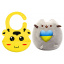Комплект S&T М'яка іграшка Pusheen cat та слинявчик 3Д Жираф (vol-10574) Орехов