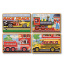 Дерев'яний пазл 4 в 1 Melissa&Doug Машинки 12х4 елементів 15х20 см MD3794 Бердичев