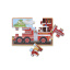Дерев'яний пазл 4 в 1 Melissa&Doug Машинки 12х4 елементів 15х20 см MD3794 Бердичев