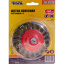 Щітка дискова D100 із плет. дроту зі стрижнем 1/4 MASTERTOOL GM (19-9310) Оріхів