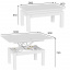 Стіл-трансформер Art In Head B-Fly Glass 90x51x60 см Венге Дуб молочний (TB10060600231) Шепетовка
