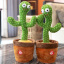 Інтерактивний плюшевий танцюючий кактус Funny Toys Dancing Light Cactus з різнобарвним підсвічуванням Ізюм