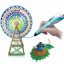 3D Ручка Smart Pro 3D Pen з РК-дисплеєм Набір Еко пластика 109м Трафарети Блакитний Киев
