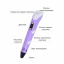3D ручка c LCD дисплеем 3DPen Hot Draw 3 Violet+Досточка+Ножницы+Комплект эко пластика для рисования 109 метров Черкассы