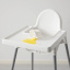 Стульчик для кормления + столик IKEA ANTILOP 56х62х90 см Бело-серый Винница